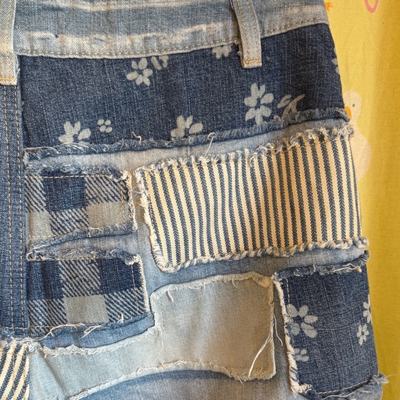 Free People Patchwork Denim Jeans - Picture 3 of 6